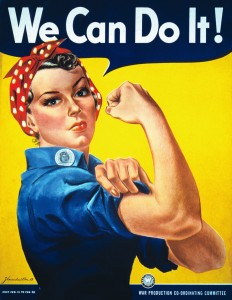 We Can Do It! (Nós podemos fazer isso!), de J. Howard Miller, 1943.