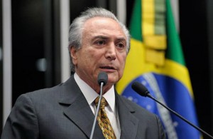 O presidente em exercício Michel Temer.